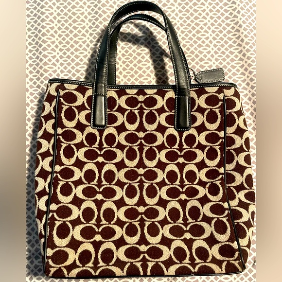 Coach Handbags - Coach Brown and Cream Shoulder Bag